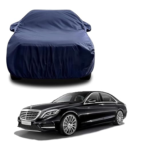 Sulfar 100% Water Resistant Car Body Cover Compatible with Mirror for Audi A3 (Triple Stitched, Full Bottom Elastic, Navy Blue)