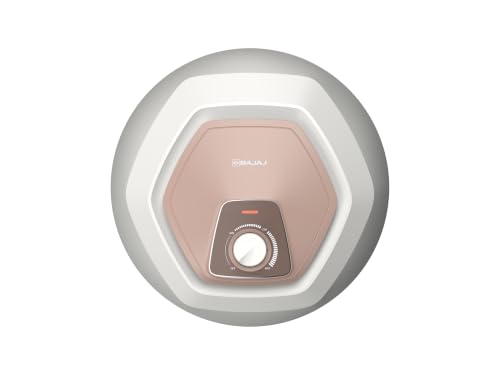 Bajaj Armor Series Contempo Neo 15L Storage Water Heater For Home | 5 Star Rated Geyser For Bathroom | Glass-lined Coating | Non-Stick Heating Element | Suitable For High Rise Building | White & Beige