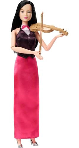 Barbie Doll & Accessories, Career Violinist Musician Doll with Violin and Bow