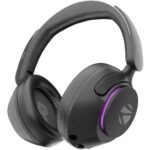 Zebronics Envy Pro ANC Wireless Headphones, BT v6.0 + Type-C Dongle, 40mm Drivers, Up to 40h Playback, App Support, Gaming Mode, ENC, 3 EQ Modes, RGB, Rapid Charging, Foldable Design (Black)