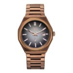 Fastrack Vyb Orion with Date Display and Quartz Analog Grey Dial Brown Stainless Steel Strap Watch for Men – FV30051QM01W