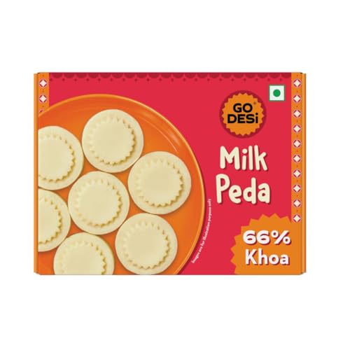 GO DESi Milk Peda – 150 grams | 66% Khoa | No Artificial Flavours | Sweets | Doodh, Malai Peda