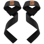 FitBox Sports Premium Lifting Straps, Powerlifting, Wrist Supporter For Deadlifting With Padded Support – Black