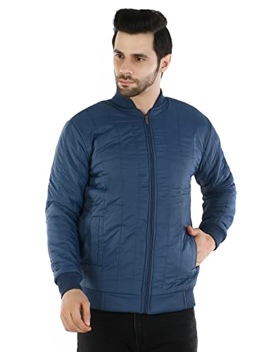 Ico Blue Stor Men’s Full Sleeve Solid Jacket Jerkin Varsity