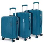 KAMILIANT by American Tourister Savvy | Trolley Bag Set of 3 (55+70+80 cms) for Travel| Hard Case Polypropylene (PP) Suitcase | 360° 8-Wheel Luggage Trolley | Combination Lock | Deep Ocean