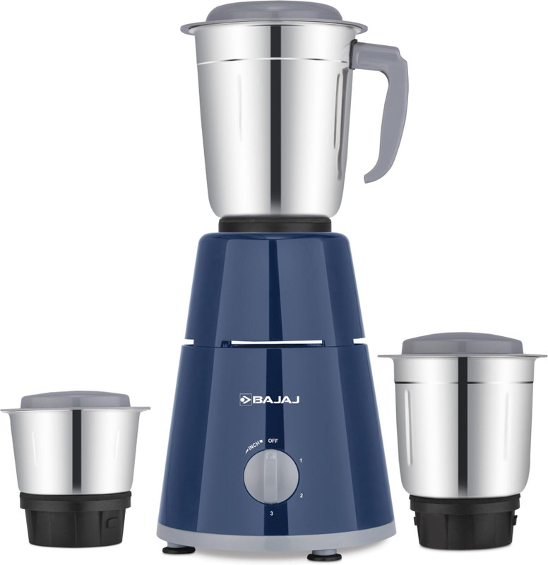 BAJAJ GX 1 500 W Mixer Grinder(410570 | 3 Jars | Blue)
