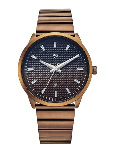 Fastrack Vyb Arcane with Quartz Analog Black+Coffee Dial Coffee Brown Stainless Steel Strap Watch for Men – FV30047QM01W