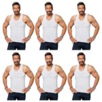 Amul Comfy Men’s Vest | 100% Cotton Single Jersey Fabric | U Neck Sleeveless Innerwear | Ultra Soft Hand Feel | Seamless Body | Superior Comfort | Color May Vary | (Pack of 6) White