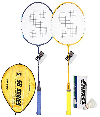 Silver’s SB 503 Badminton Racquet Combo, Steel, Multicolour