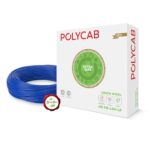 Polycab Green Wire+ 90M coil |1.5 SQ MM|Heat resistant upto 900 C | Low smoke | Low toxic fumes | GreenPro certified | 99.97% high purity copper | Rodent protection | Eco friendly (Blue)