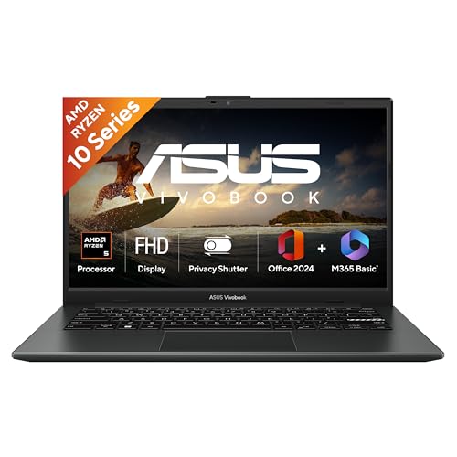 ASUS Vivobook Go 15 (2026),AMD Ryzen 5 40,AMD Radeon iGPU,16GB RAM,512GB SSD,FHD,15.6″(39.6 cm),Windows 11 Home,M365 Basic(1 Year),Office 2024,Cool Silver,1.63 Kg,E1504FA-IN2816WS,Thin & Light Laptop
