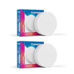 Crompton Platina Star Stylus Surface Panel 12W Round Warm White | Pack of 2 | No False Ceiling Required, Outer Dimension: 120 mm | Surface Mount | for Hall, Bedroom, Kitchen, Office, Store