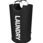 90 L Large Laundry Basket for Clothes, Collapsible Dirty Clothes Storage Bag with Padded Carry Handles, Waterproof Upright Laundry Hamper for Bedroom, Dorm, Apartment & Laundromat