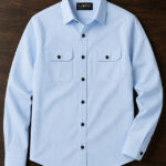 Lyphy Men Solid Casual Light Blue Shirt