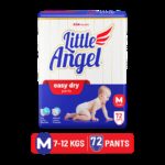 Little Angel Easy Dry Pant Diapers – M(72 Pieces)
