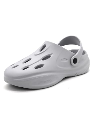 Red Tape Men’s Stunner Comfortable Clogs || Sandals with Adjustable Back Strap for Men Light Grey