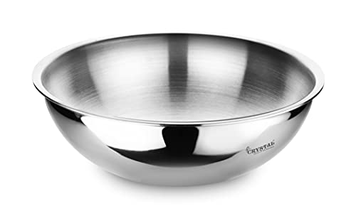 Crystal TriPro -Triply Stainless Steel Tasla – 22 cm (Induction Bottom)