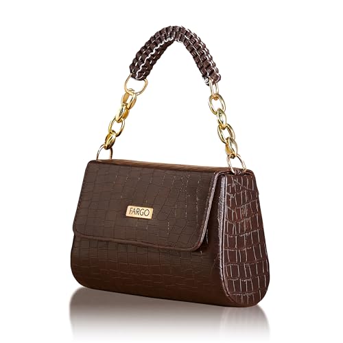 Fargo Premium Vegan Leather Women Sling Bag | Handbag for Women | Brown Color