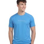 ZENSHARK Gym T-Shirt for Men (Cool Blue, L) | Dry Fit Workout Sports T-Shirt | Quick Dry Breathable Polyester Fabric with Half Sleeve Round Neck | Running Gym Wear Active Wear for Training