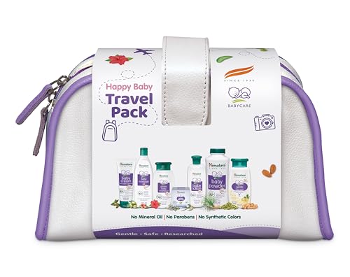 Himalaya Baby Gift Pack (7 items) with FREE Maternity Travel Pouch| No.1 Doctor Prescribed | Gentle, Safe & Researched for baby’s skin & hair