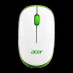 Acer Flow Ambidextrous Optical Mouse ACR-WRLS,1600 DPI, with Soft side grip, Plug-and-Play(2.4GHz Wireless, White, Green)