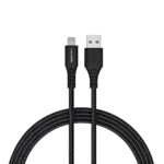 amazon basics PVC Molded Nylon USB A To Lightning Mfi Certified Charging Cable | Compatible with iPhone 13,12,11; 13,12,11 Pro; 13,12 11 Pro Max; 13,12 Mini (Black,1.2M)