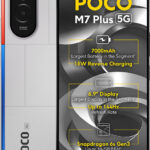 POCO M7 Plus 5G (Chrome Silver, 128 GB)(4 GB RAM)