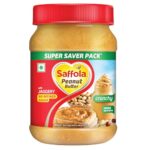 Saffola Peanut Butter with Jaggery, Crunchy 850 gm | High Protein Peanut Butter | No Refined Sugar