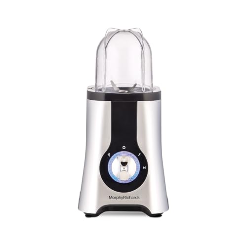 Morphy Richards 2-in-1 BlendMaster Table Blender 400W | Multifunctional: Blend & Grind | SS Blades | 2 Jars | 24,000 RPM High-Speed | 2-Speed + Pulse Mode | 2-Yr Warranty【Silver & Black】