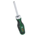 BOSCH Ratchet Screwdriver | Smooth Ratchet Mechanism for Continuous Rotation | 12 Interchangeable Bits in Magazine | Ergonomic Non-Slip Handle for Comfort | Quick Bit Storage for Easy Access