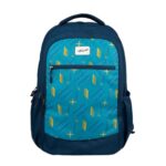 F Gear Arashi Metalle Blue 35L School Backpack|4 Compartments, 1 Front Pocket & water Bottle Holders|Laptop Sleeve|Ergonomic, Lightweight & Durable|Ideal for School, College, Work, Travel & Daily Use