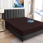 BeyBee 100% Waterproof Premium Cotton Terry Mattress Protector | Breathable, Hypoallergenic, Washable & 2X Absorbency | Ultra Soft Easy Elastic Fitted Bed Protector (Size-78 * 60, Chocolate)