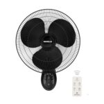 Havells Gatik Pro BLDC 400mm Wall Mount Fan | RPM: 1350 | Double string for Speed & Oscillation control | Thermal Overloaded Protected Motor | 100% Copper Wire Winding Motor | 2 Year Warranty (Black)
