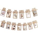 Party Propz 1-12 Month Photo Frame Banner – Set of 1 Photo Banner for First Birthday(Cardstock) | Baby Photo Frame 0 to 12 Months | New Born 0 to 12 Month Photo Frame | Bday Photo Banner 1st Birthday