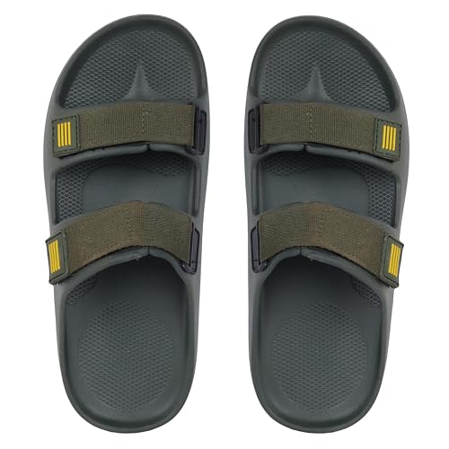 Adroz Men’s Clogs | Lightweight Comfort Footwear with Cushioned Sole & Ventilated Design|Olive COLOR|SIZE 9|STYLE-110