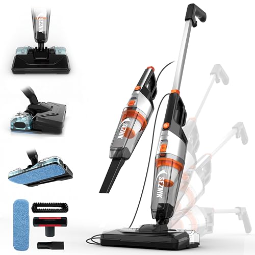SEZNIK Vacuum Cleaner for House | Floor Mopping & Wet Spills + Dry Vacuuming | Turbo Sweep 3-in-1 Handheld Vacuum Cleaner | Vacuum & Mop | Corded, 600W, 20kpa Suction | 200ml Water Tank (SZ-V07)