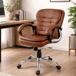 Oakcraft Leatherette Office Executive Chair(Brown, Optional Installation Available)
