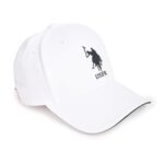 U.S. POLO ASSN. Men’s Cotton Hat (SS23USCAP1006_White_Free Size)