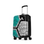 Aristocrat Bruce Cabin Trolley Bag 54cm | Small | Hard Luggage | Smooth 8-Wheel Suitcase | Secure Combination Lock with Sturdy Zipper | Full Fabric Convipack | 3-Year Warranty (Blue)