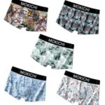MOKICHI Men’s Printed Boxer Briefs for Comfortable Everyday Wear | Stretchable Trunks with Soft Waistband | Stylish Printed Innerwear for Men | Pack of 5