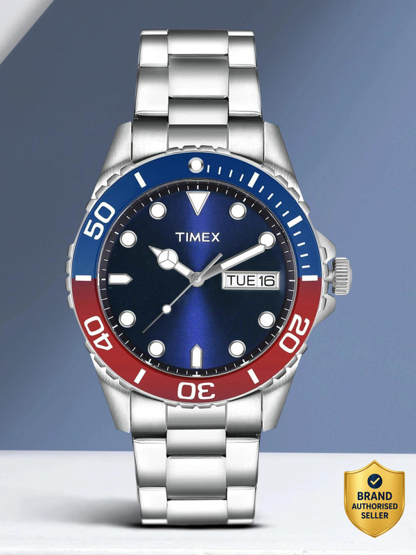 TIMEX Blue Dial with Day-Date Function Analog Watch  – For Men