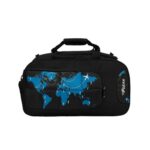 F Gear Enduro Map Black 32L Travel Duffle Bag | Spacious Main Compartment with Front Pocket & Wet Pocket | Adjustable Shoulder Strap | Lightweight and Durable | Easy Carry Handles | for Men & Women