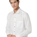 Arrow Men’s Solid Full Sleeve Slim Fit Cutaway Collar Cotton Formal Shirt (ARADOSH1389_Grey White_40)