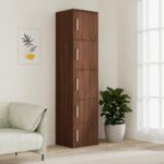Amazon Brand – Solimo Altamore Engineered Wood 5 Tier Storage Cabinet (Walnut Finish)