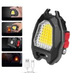 ApLiQ Keychain 4 in 1 LED with 7 Mode Rechargeable Flashlights with Lighter,Whistles,Bottle Opener for Outoor,Indoor,Hiking with Magnet Base Ultra Bright 800 Lumens Portable Emergency COB Light