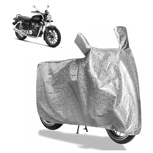 Sulfar Bike Cover for Honda CB350 H’Ness (DLX/DLX Pro) | Waterproof, Dustproof & UV Protected | All Weather Two Wheeler Cover (Silver) New 2026 Variants