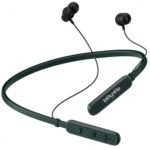 Bouncefit Sonic 144 Bluetooth Wireless Neckband, 35H Continuous Playback Battery, Deep Bass, Stereo Sound, HD Calls, Type C Fast Charging, Rich Audio, Earbuds with Mic Earphones (Green)