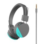 TRANDS TR-HS144 On-Ear Wired Headphones with 40mm Drivers, 3.5mm Jack, Built-in Mic, 1.2m Cable, 105dB Sensitivity, Lightweight Design, Compatible with Mobiles, Laptops & Gaming Devices (Black)