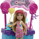 BARBIE Chelsea Doll & Lollipop Stand, 10-Piece Toy Playset with Accessories(Multicolor)
