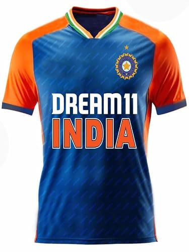 Sports India T20 Jersey 2024 World Cup (Kid’s,Boy’s,& Men’s) L1112 8049 Rohit 45 (26, RHT_WT20)